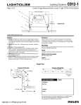 Lightolier CD12-1 User's Manual
