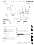 Lightolier PS2M1650 User's Manual
