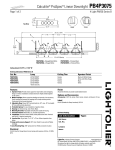 Lightolier PB4P3075 User's Manual