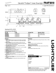 Lightolier PA4P3810 User's Manual