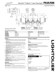 Lightolier PA3A7050 User's Manual