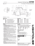 Lightolier C4T4W User's Manual