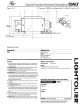 Lightolier C6ALV User's Manual