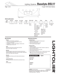 Lightolier Baselyte-BSL17 User's Manual