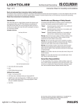 Lightolier CCLRD01 User's Manual