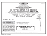 Lifetime World Class Action Grip Basketball System 71793 User's Manual