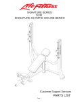 Life Fitness Signature Olympic Incline Bench SOIB User's Manual