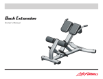 Life Fitness SBWBE User's Manual