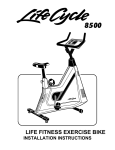 Life Fitness Exercise Bike Lifecycle 8500 User's Manual
