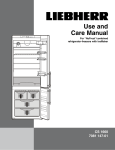 Liebherr "NoFrost"combined refrigerator-freezers with IceMaker CS 1660 User's Manual