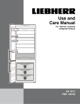 Liebherr "NoFrost" combined refrigerator-freezer CS 1611 7801 149-00 User's Manual