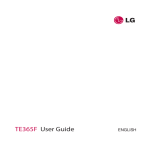 LG TE365F User's Manual