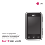 LG Renoir KC910 User's Manual