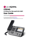 LG IP8540 User's Manual