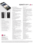 LG VS930 Specification Sheet