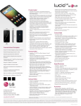 LG VS876 Specification Sheet (Spanish)