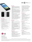 LG VK810 Specification Sheet