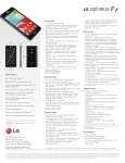 LG US780 Specification Sheet