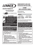 LG LENNOX MPB3328CNE User's Manual