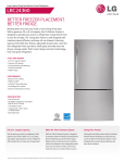 LG LBC24360ST Specification Sheet