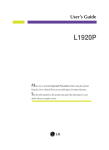 LG L1920P User's Manual