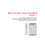 LG Incite Windows Mobile Pocket PC User's Manual