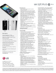 LG E980 White Specification Sheet