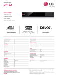 LG DP132 Specification Sheet