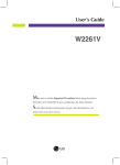 LG W2261V User's Manual