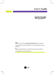 LG W2220P User's Manual