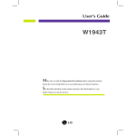 LG W1943T User's Manual