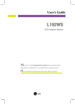 LG L192WS User's Manual