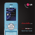 LG Chocolate - Blue Ice User's Manual