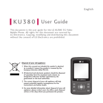 LG KU380 User's Manual