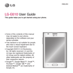 LG E610 User's Manual