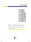 LG L1733TR User's Manual