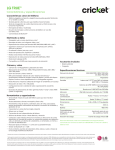 LG B460 Specification Sheet (Spanish)
