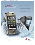 LG AX8575 Black Product manual