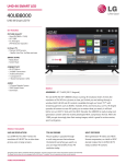 LG 40UB8000 Specification Sheet