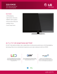 LG 32LV2400 Specification Sheet