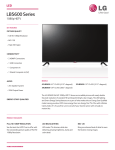 LG 32LB5600 Specification Sheet