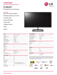 LG 31MU97-B Specification Sheet