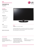 LG 24LB451B-PU Specification Sheet