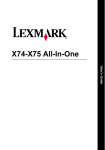 Lexmark X 74 User's Manual