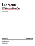 Lexmark 7300 Series User's Manual