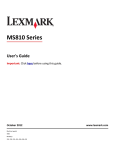 Lexmark 40G0110 User's Manual