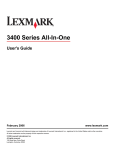 Lexmark 3400 Series User's Manual