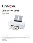 Lexmark 1300 Series User's Manual