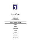 LevelOne ServCon FPS-3003 User's Manual