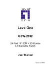 LevelOne ProCon GSW-2692 User's Manual